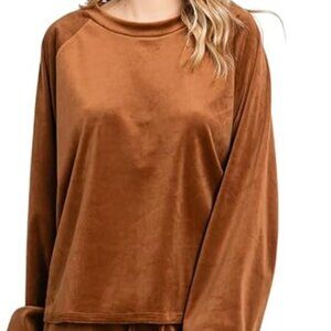 GeeGee Women’s Soft Velvety Long Sleeve Pullover Sweater Top